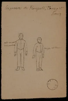 partie d'un ensemble de dessins Les grooms de Pompoff, Thedy et  Emig 1968.102.2470 Photo Mucem