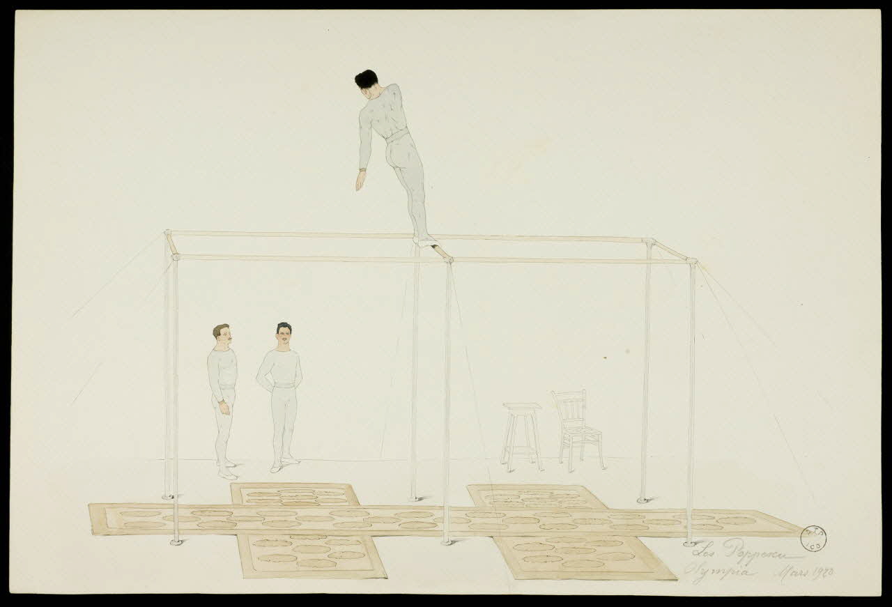 partie d'un ensemble de dessins Les Poppesco  Olympia Mars 1920 1968.102.2478 Photo Mucem