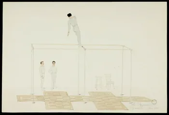 partie d'un ensemble de dessins Les Poppesco  Olympia Mars 1920 1968.102.2478  Photo Mucem