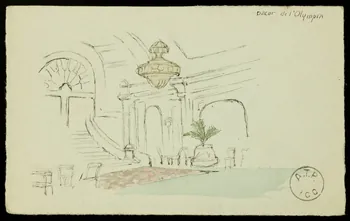 partie d'un ensemble de dessins Decor de l'Olympia 1968.102.2479.2 Photo Mucem