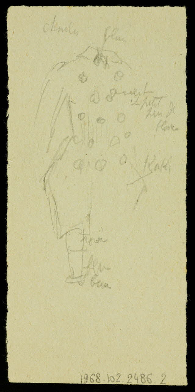 partie d'un ensemble de dessins Esquisses de dessins 1968.102.2486.2 Photo Mucem
