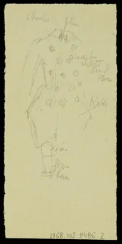 partie d'un ensemble de dessins Esquisses de dessins 1968.102.2486.2  Photo Mucem