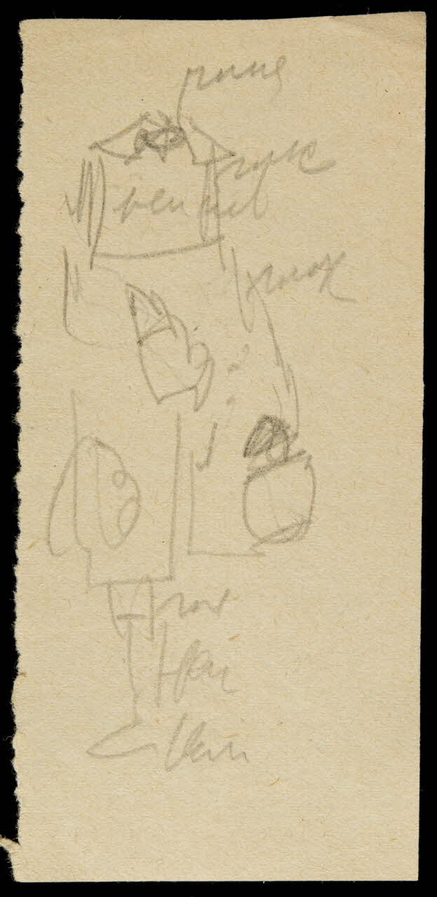 partie d'un ensemble de dessins Croquis de costume 1968.102.2490.12 Photo Mucem