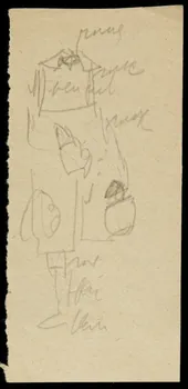 partie d'un ensemble de dessins Croquis de costume 1968.102.2490.12 Photo Mucem