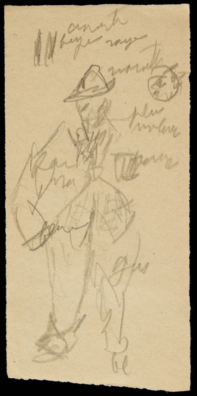 partie d'un ensemble de dessins Croquis d'homme 1968.102.2490.2 Photo Mucem