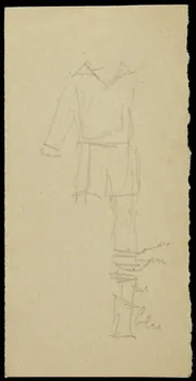 partie d'un ensemble de dessins Croquis de costume 1968.102.2490.29 Photo Mucem