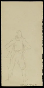 partie d'un ensemble de dessins Croquis de costume 1968.102.2490.29 Photo Mucem