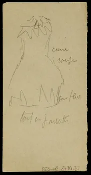 partie d'un ensemble de dessins Esquisse de coiffure 1968.102.2490.37 Photo Mucem