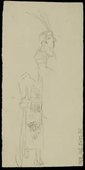 partie d'un ensemble de dessins Clown 1968.102.2490.56 Photo Mucem