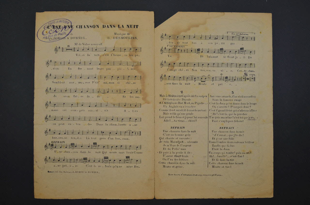 chanson petit format 1966.156.33 Photo Mucem