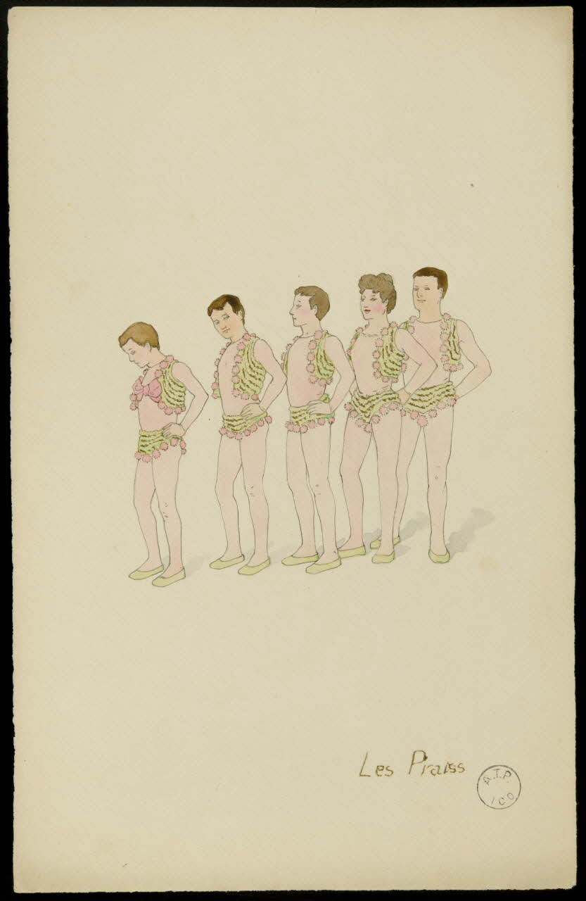 partie d'un ensemble de dessins Les Praiss 1968.102.2501.3 Photo Mucem