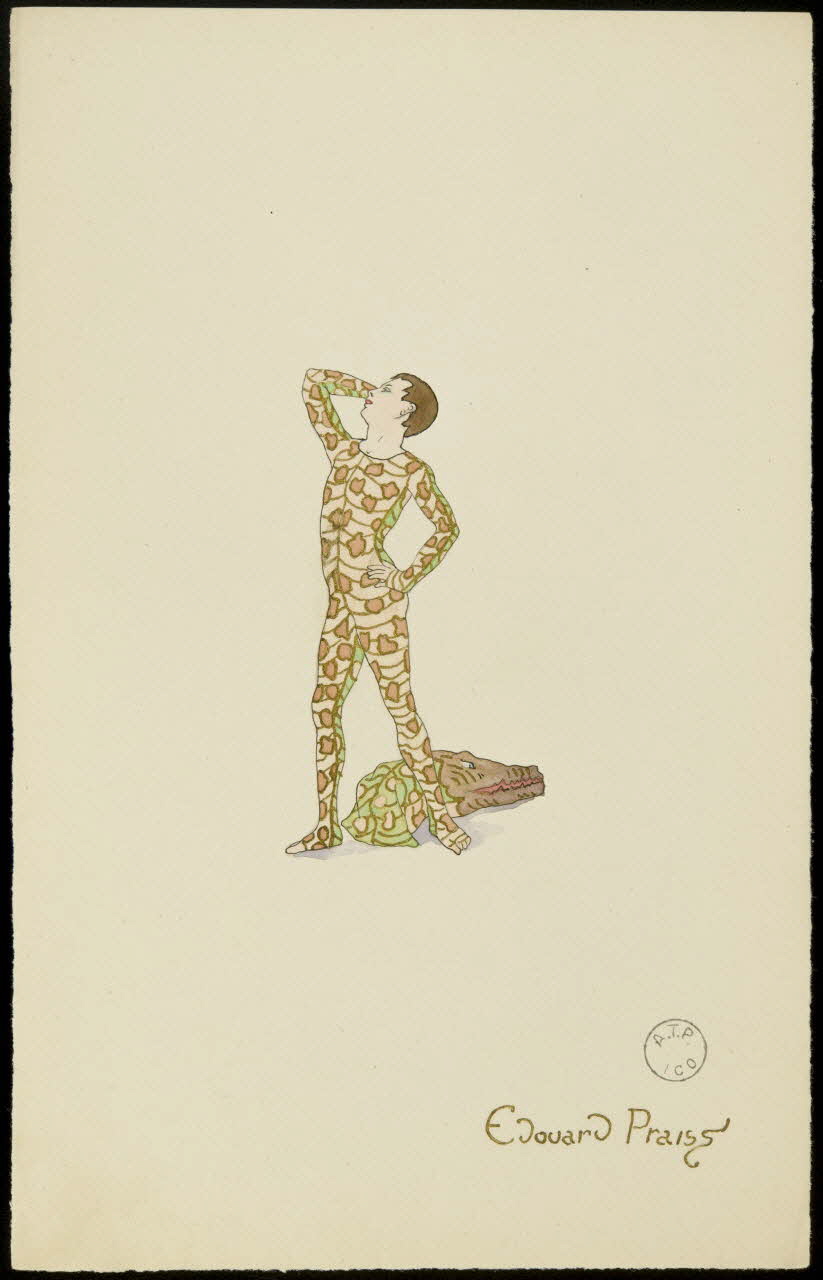 partie d'un ensemble de dessins Edouard Praiss 1968.102.2501.5 Photo Mucem