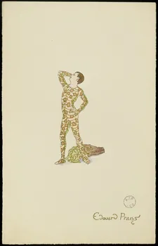 partie d'un ensemble de dessins Edouard Praiss 1968.102.2501.5 Photo Mucem