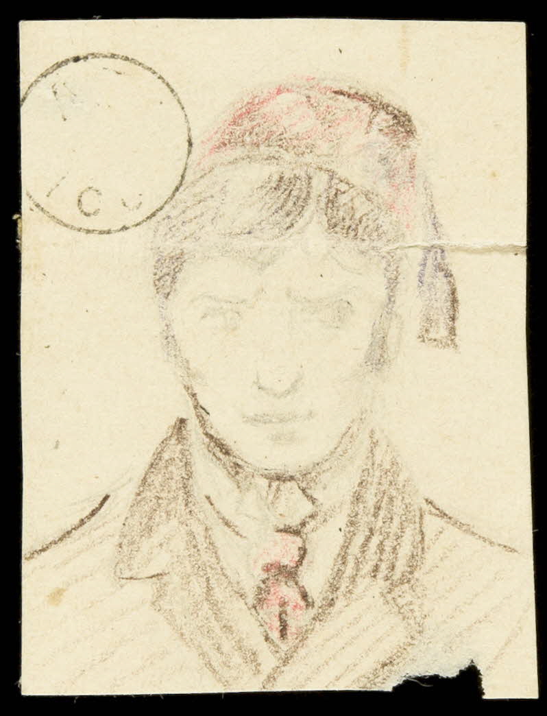 partie d'un ensemble de dessins Portrait d'homme 1968.102.2502.2 Photo Mucem