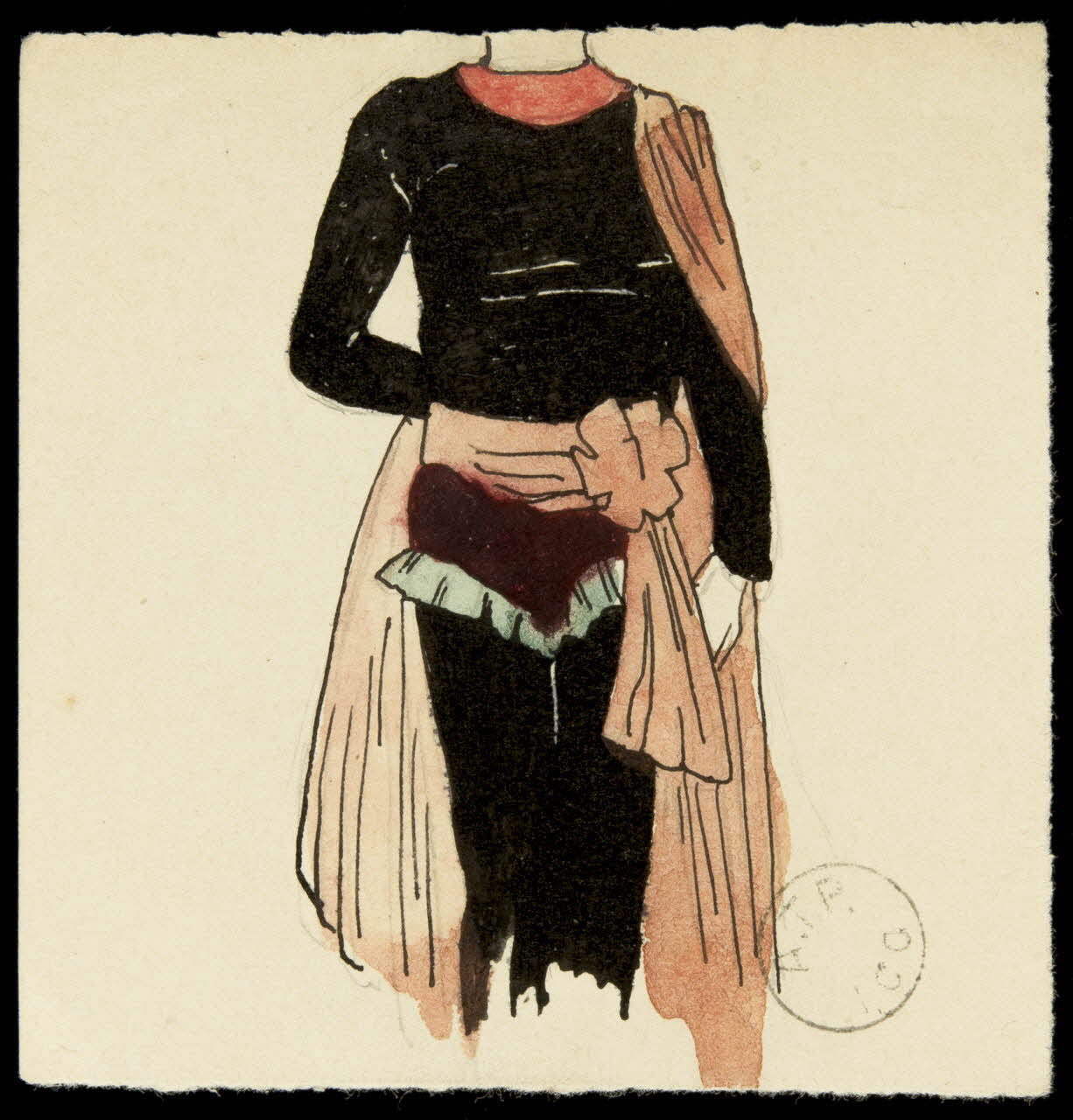 partie d'un ensemble de dessins Costume 1968.102.2502.6 Photo Mucem