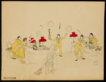 partie d'un ensemble de dessins Scène de jonglage 1968.102.2510  Photo Mucem