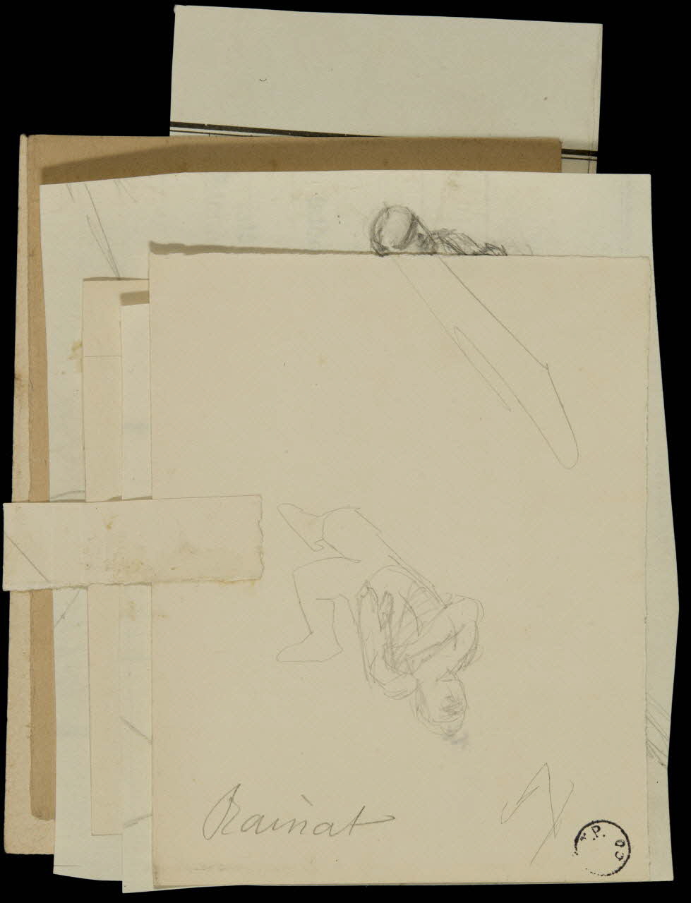 partie d'un ensemble de dessins Rainat 1968.102.2525.1 Photo Mucem