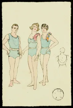 partie d'un ensemble de dessins Homme et femmes en costume de cirque 1968.102.2526.4 Photo Mucem