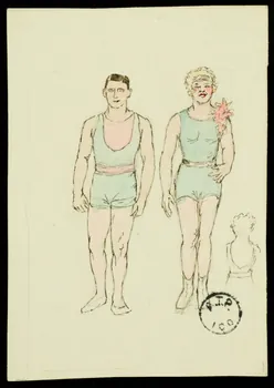 partie d'un ensemble de dessins Homme et femme en costume de cirque 1968.102.2526.7 Photo Mucem