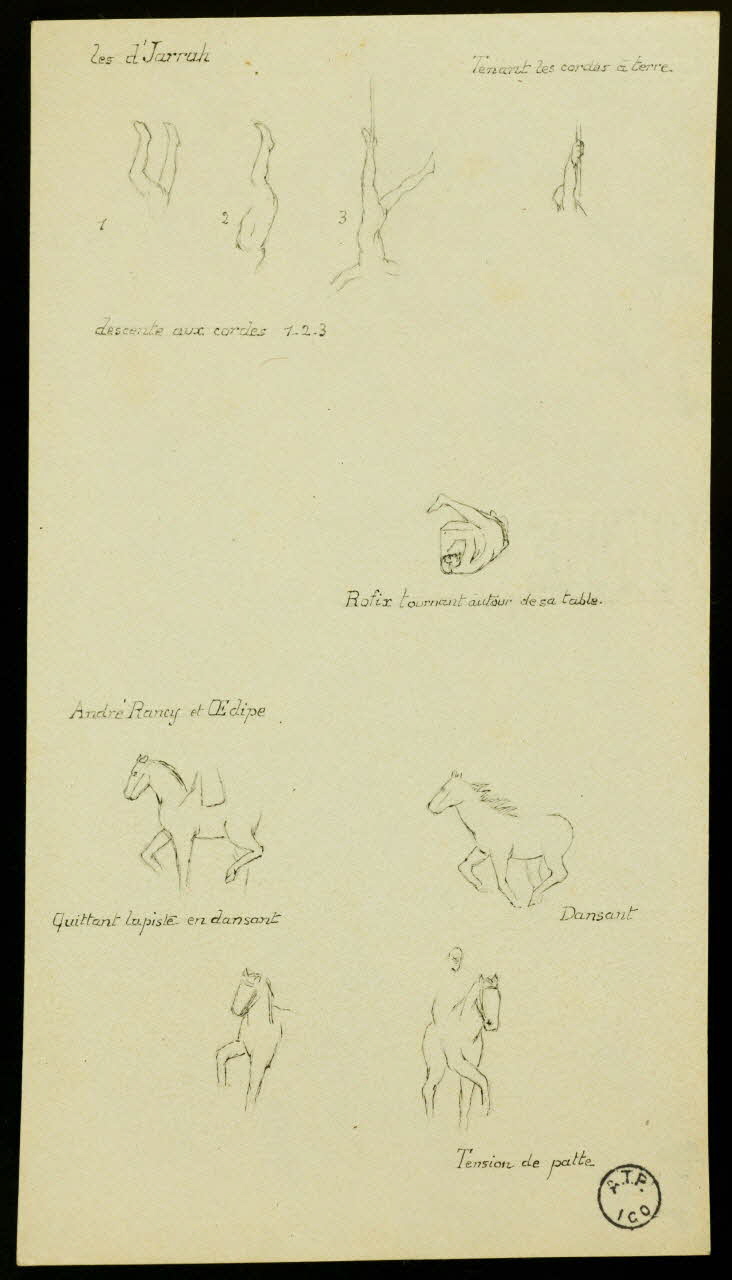 partie d'un ensemble de dessins Les d'Jarrah 1968.102.2538.3 Photo Mucem