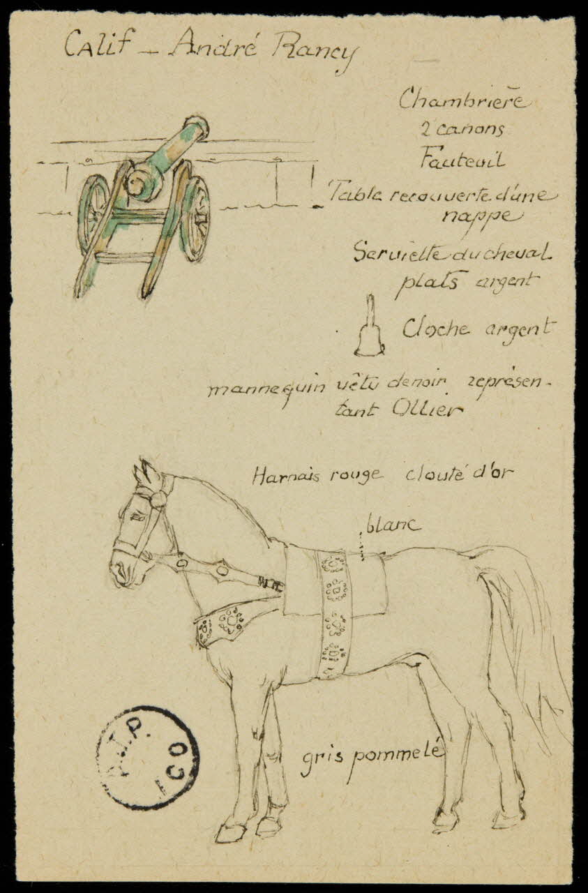 partie d'un ensemble de dessins Calif - André Rancy 1968.102.2539.12 Photo Mucem