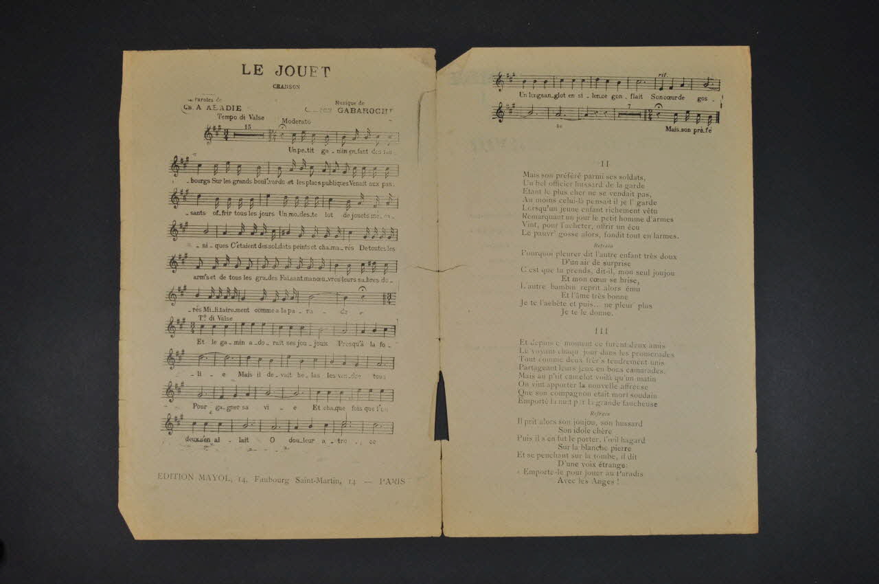 partition de musique petit format 1965.152.6 Photo Mucem