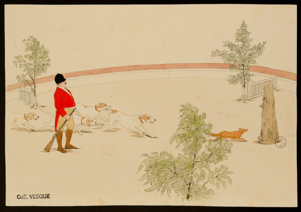partie d'un ensemble de dessins Scène de chasse 1968.102.2551.2 Photo Mucem
