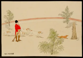 partie d'un ensemble de dessins Scène de chasse 1968.102.2551.2 Photo Mucem
