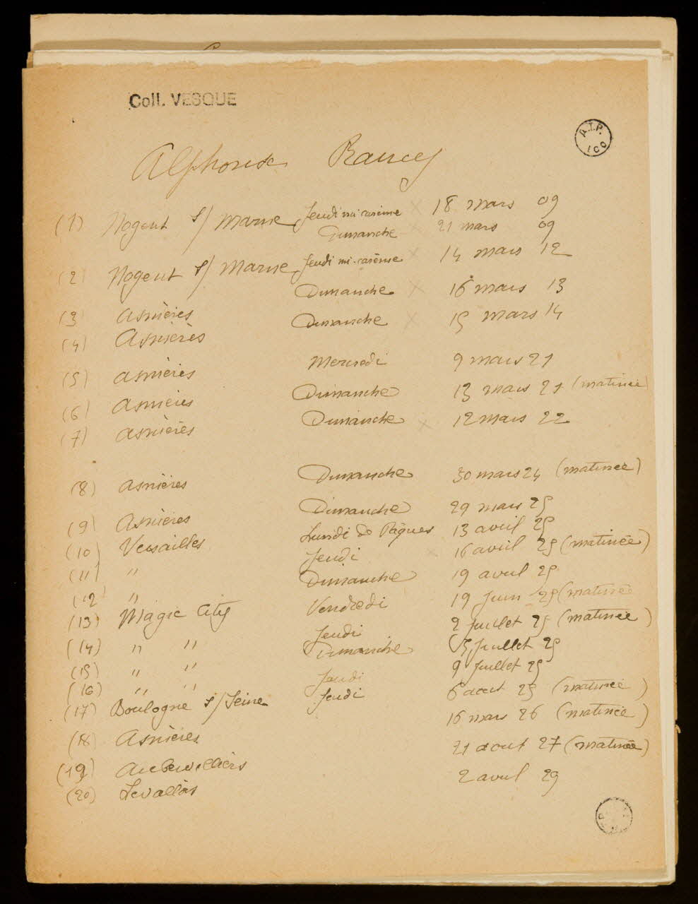 partie d'un ensemble de dessins Alphonse Rancy 1968.102.2557.1/9 Photo Mucem