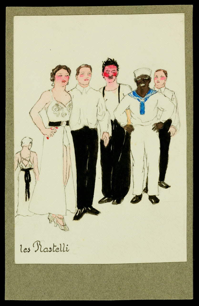 partie d'un ensemble de dessins Les Rastelli 1968.102.2564 Photo Mucem