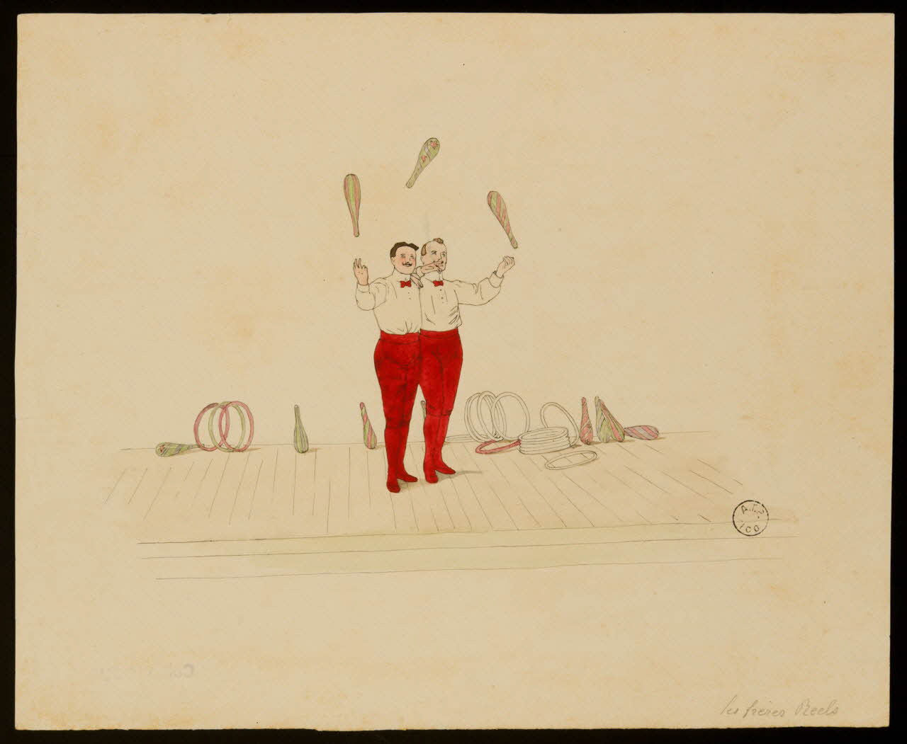 partie d'un ensemble de dessins les frères Reels 1968.102.2570.2 Photo Mucem