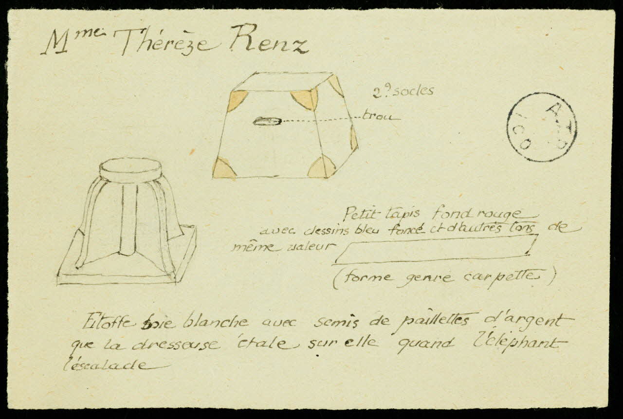 partie d'un ensemble de dessins Mme Thérèze Renz 1968.102.2576.1 Photo Mucem