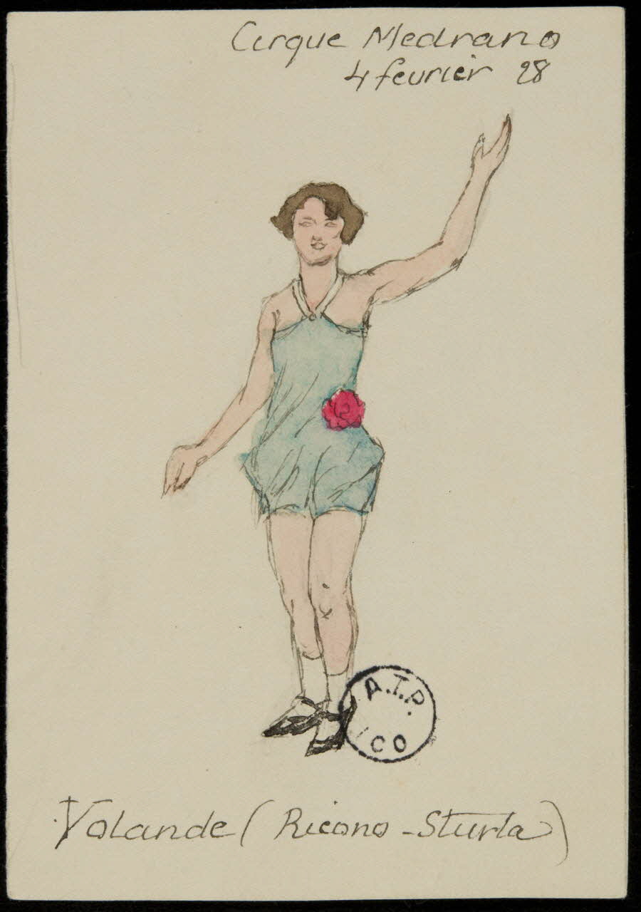 partie d'un ensemble de dessins Yolande (Ricono-Sturla) 1968.102.2587.1 Photo Mucem