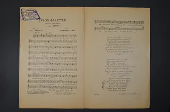 Charles-Louis Pothier ; Albert Willemetz ; Charles Borel-Clerc ; Adolphe Bérard chanson petit format Île-de-France, France 1920 1966.156.48 Photo Mucem
