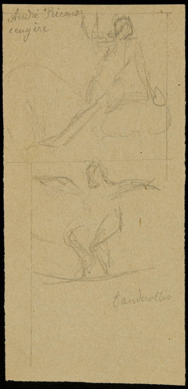partie d'un ensemble de dessins André Ricono  ecuyère 1968.102.2589.30 Photo Mucem
