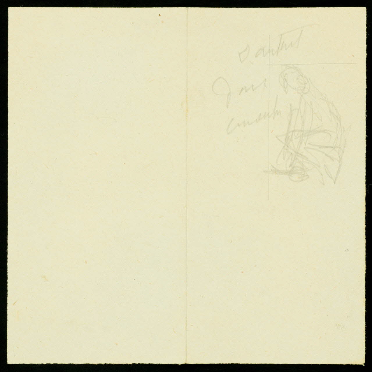 partie d'un ensemble de dessins Silhouette accroupie 1968.102.2590.5 Photo Mucem