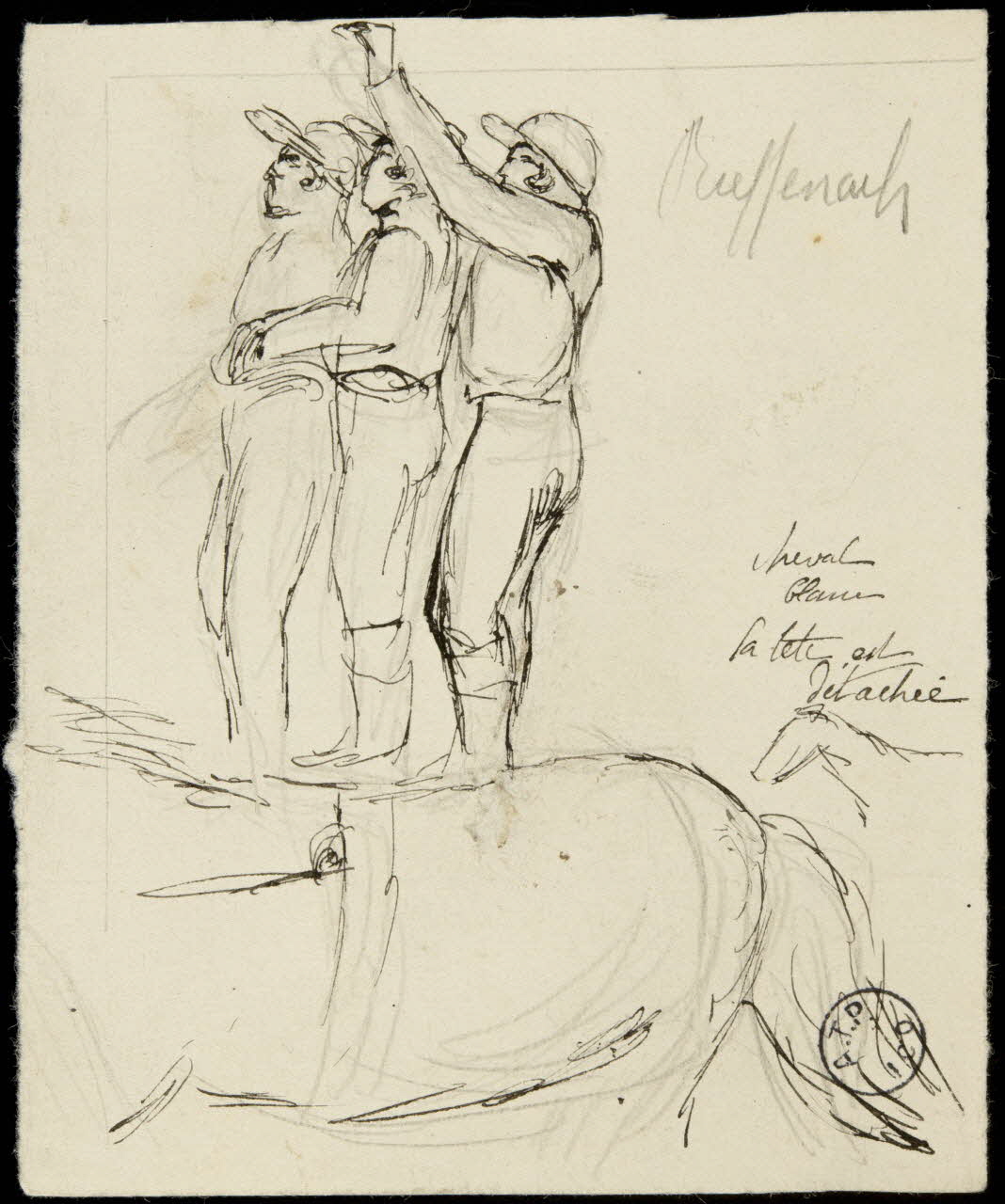 partie d'un ensemble de dessins Rieffenach 1968.102.2600.4 Photo Mucem