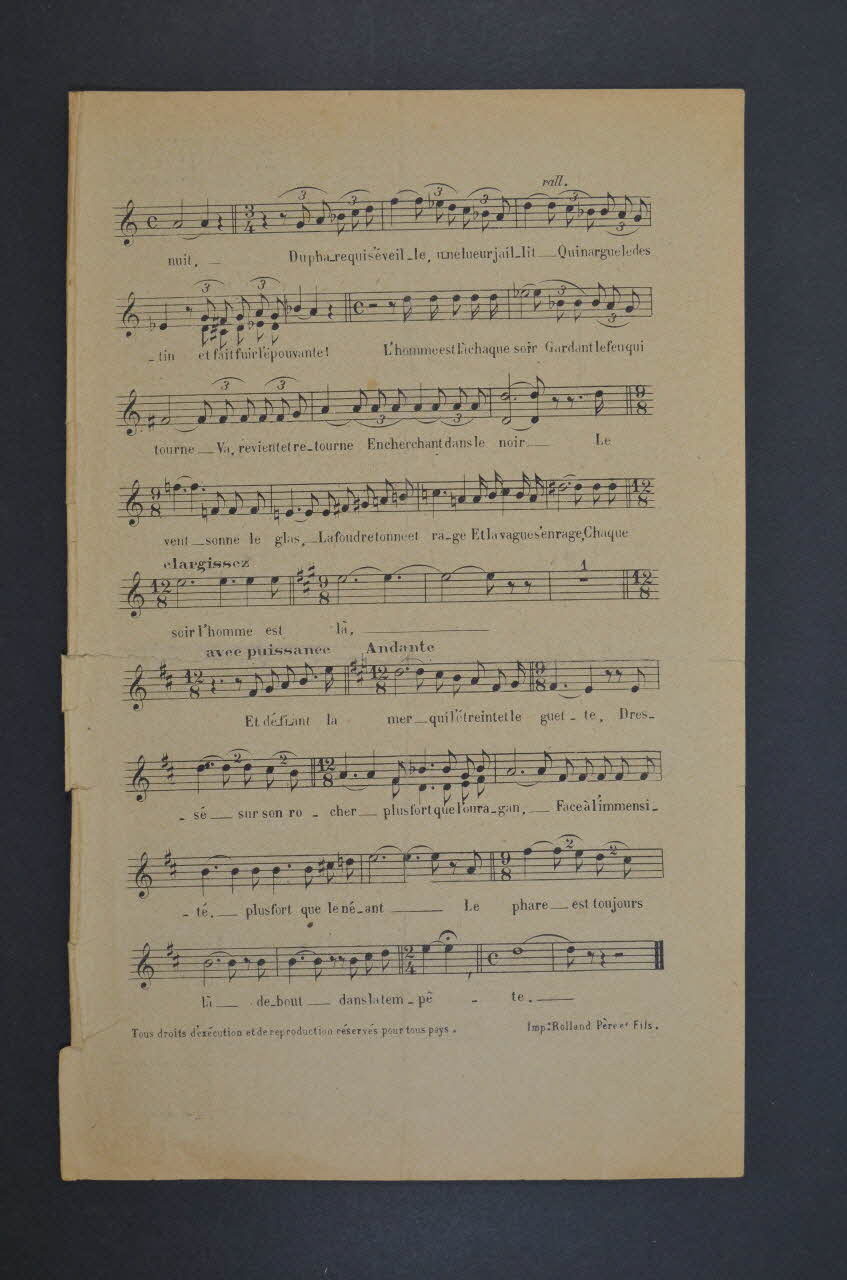 Elvaury ; G. Riefler ; Louis Izoird ; Léon Raiter ; Louis Lynel ; A. Molinier chanson petit format Île-de-France, France 1925 1966.156.5 Photo Mucem