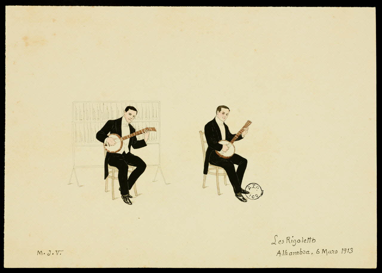 partie d'un ensemble de dessins Les Rigoletto 1968.102.2602.3 Photo Mucem