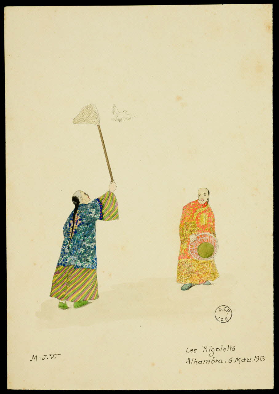 partie d'un ensemble de dessins Les Rigoletto 1968.102.2602.4 Photo Mucem