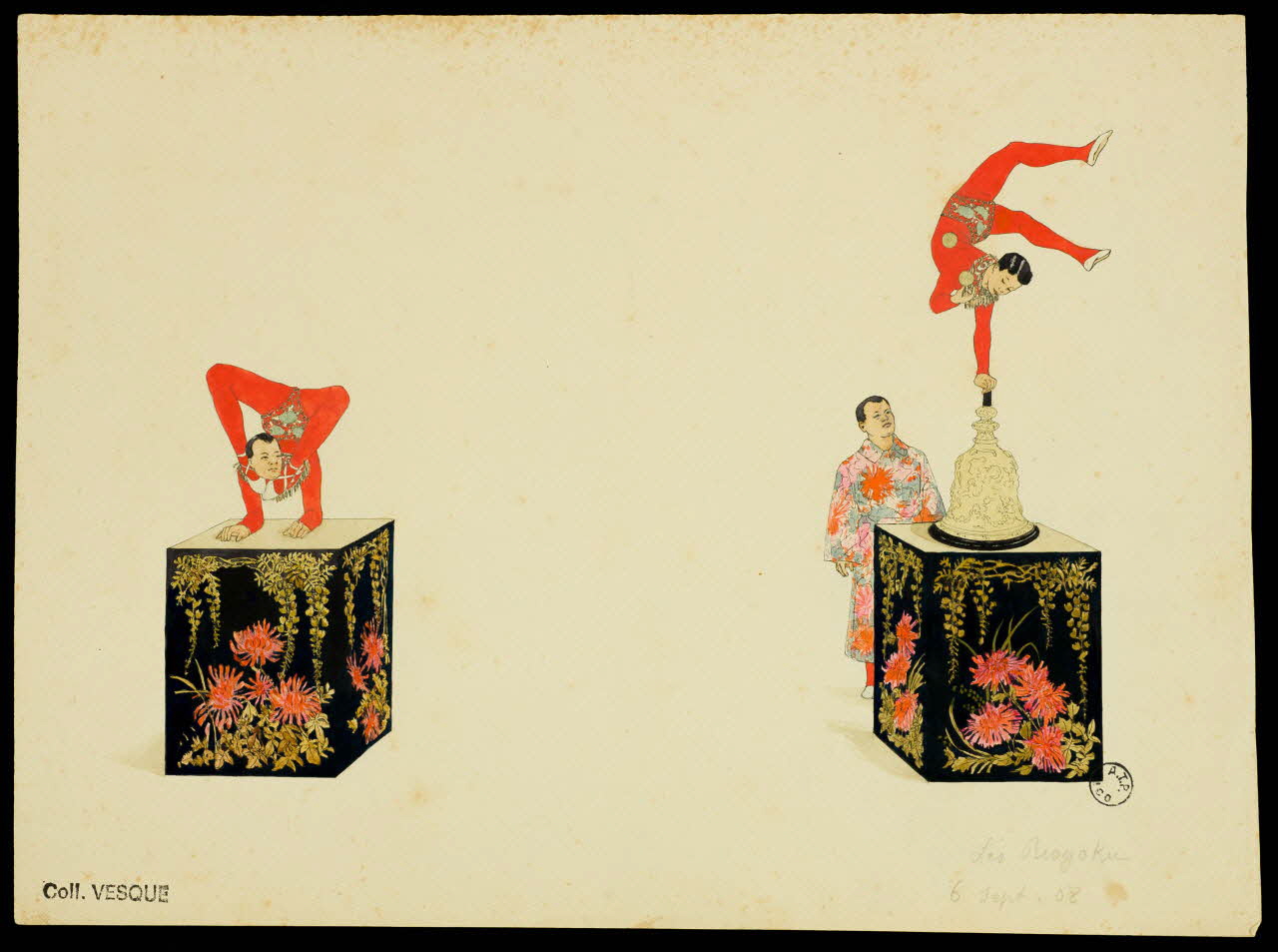 partie d'un ensemble de dessins Les Riogoku 1968.102.2605.3 Photo Mucem