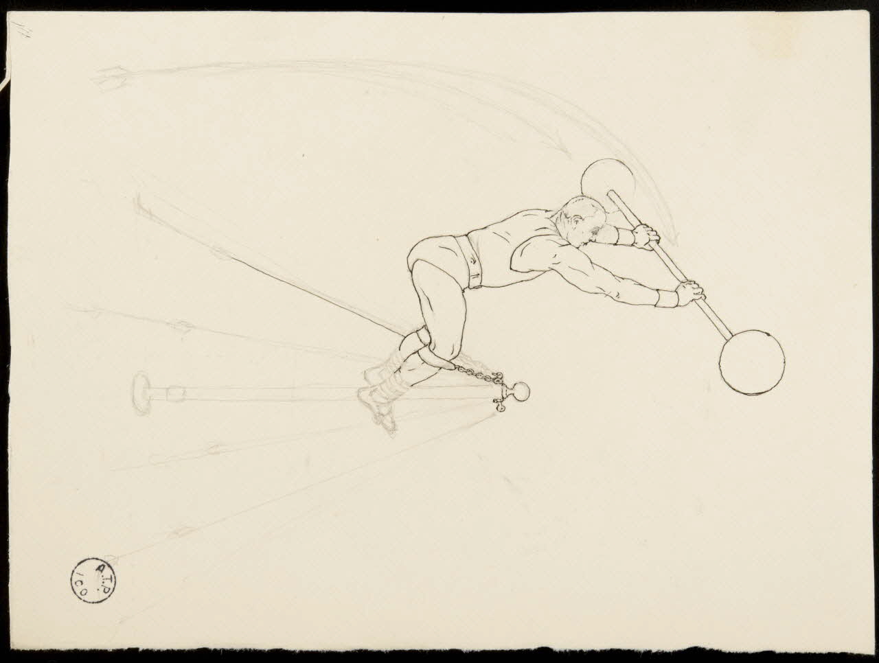 partie d'un ensemble de dessins Numéro de cirque 1968.102.2611.10 Photo Mucem