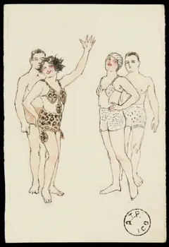 partie d'un ensemble de dessins Hommes et femmes en costume de cirque 1968.102.2614  Photo Mucem