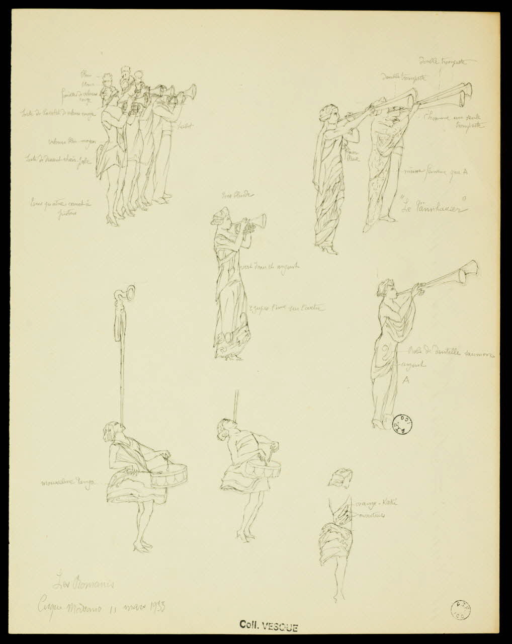 partie d'un ensemble de dessins Les Romanis 1968.102.2616 Photo Mucem
