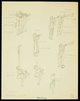 partie d'un ensemble de dessins Les Romanis 1968.102.2616 Photo Mucem
