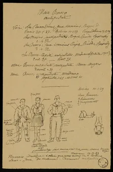 partie d'un ensemble de dessins Max Ronco  antipodiste 1968.102.2618.2 Photo Mucem