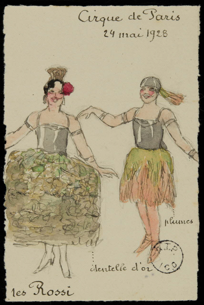 partie d'un ensemble de dessins les Rossi 1968.102.2621.1 Photo Mucem