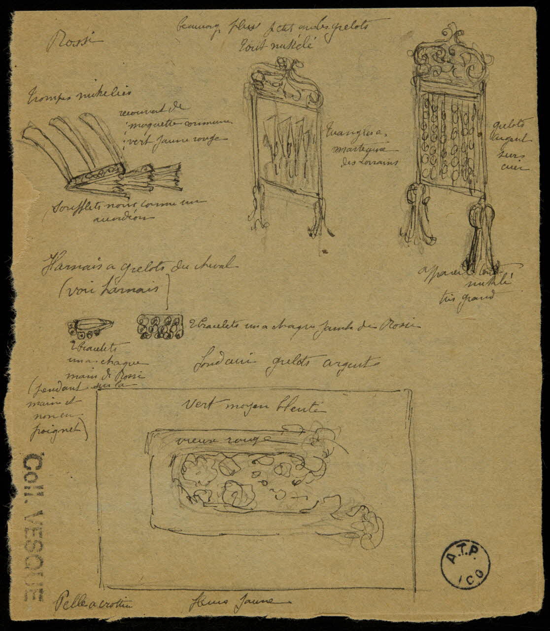 partie d'un ensemble de dessins Rossi 1968.102.2623.2 Photo Mucem