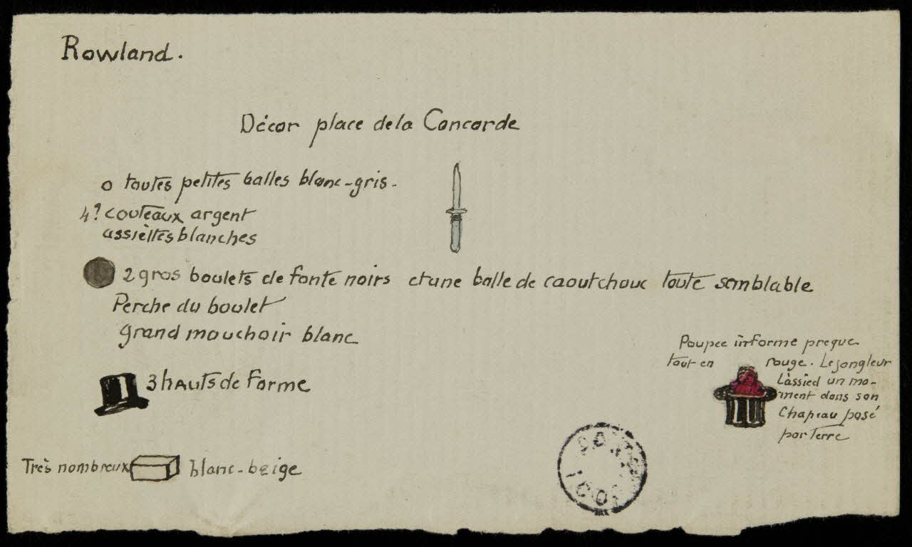 partie d'un ensemble de dessins Rowland 1968.102.2625.1 Photo Mucem