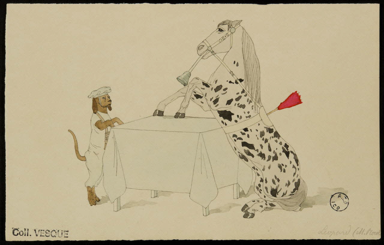 partie d'un ensemble de dessins Leopard (M. Rowl.) 1968.102.2626.1 Photo Mucem